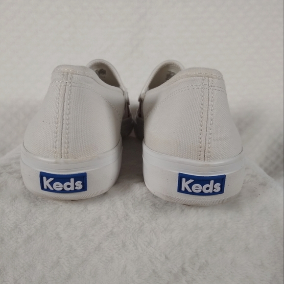 NWOT Keds Women's White Double Decker Wave Glitter Dusted Slip-On Shoes 8.5 - Picture 7 of 9